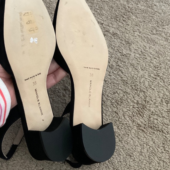 Manolo Blahnik Aspro Suede Block-Heel Slingback Pump - Picture 7 of 10